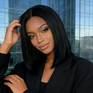 super double drawn bob human hair straight natural color
