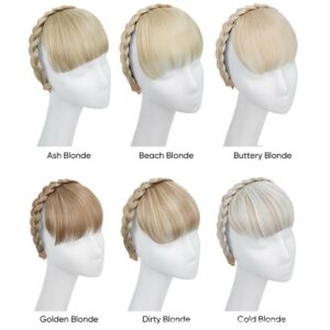 braided hair hoops, wigs, bangs,all in one covering the hairline invisible traceless top of the head hair patch