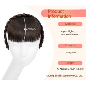 braided hair hoops, wigs, bangs,all in one covering the hairline invisible traceless top of the head hair patch