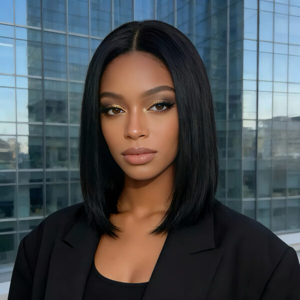 super double drawn bob human hair straight natural color