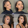 super double drawn bob human hair straight natural color