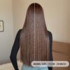#4 dark chocolate brown 100% human hair with bangs