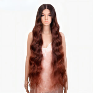 body wave 1b/30 ombre (natural black roots to medium auburn/copper red ends) human hair