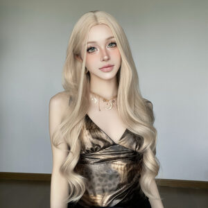Body Wave Lace Front Wig #613G Cream Platinum Blonde Human Hair body wave lace front wig #613g cream platinum blonde human hair