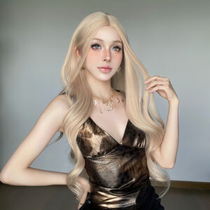 Body Wave Lace Front Wig #613G Cream Platinum Blonde Human Hair body wave lace front wig #613g cream platinum blonde human hair