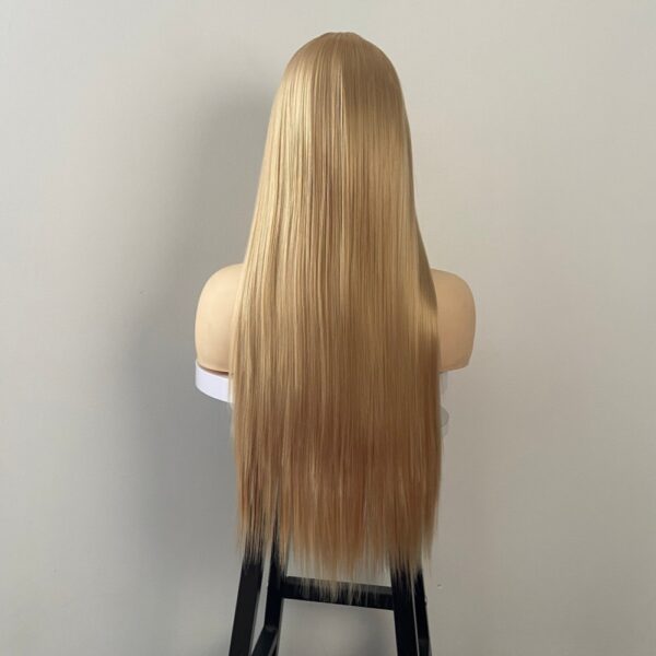 613 platinum blonde lace front 100% human hair with bangs